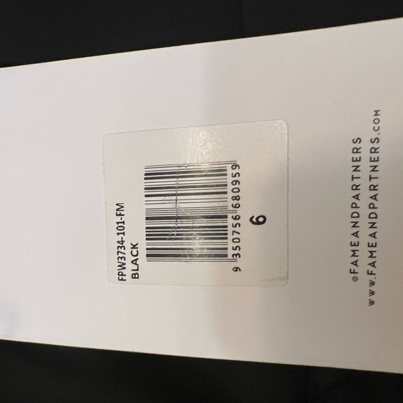 NWT Fame and Partners Black Strapless Chiffon Gown Size 6 - Picture 8 of 13